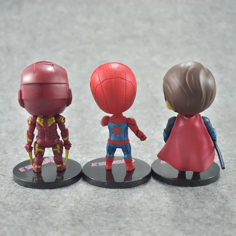 Дисней 6 шт./компл. 10 см Marvel Мстители 3 Бесконечность война Тор Бэтмен Супермен