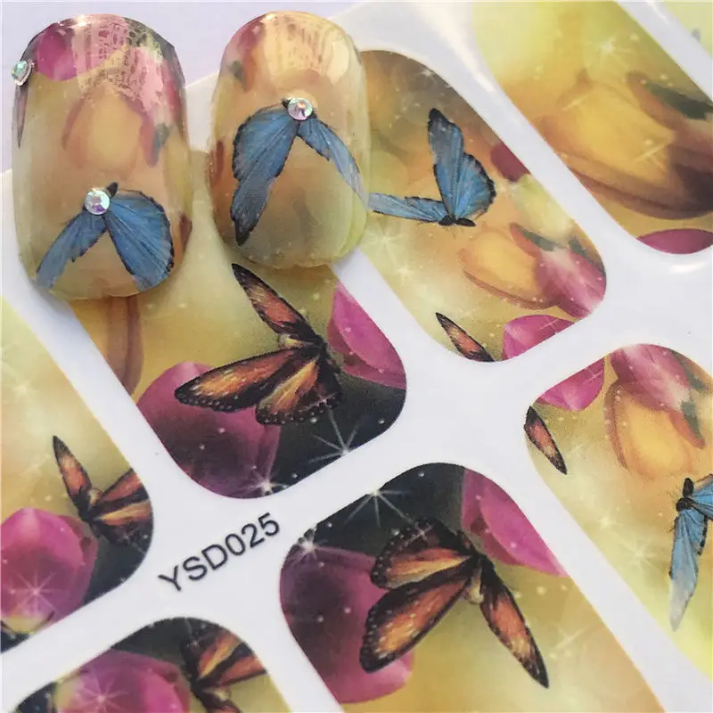 

WUF Water Decal Nail art Nail Sticker Slider Full Cover Sun Flower Daisy Lily Jasmine Primrose