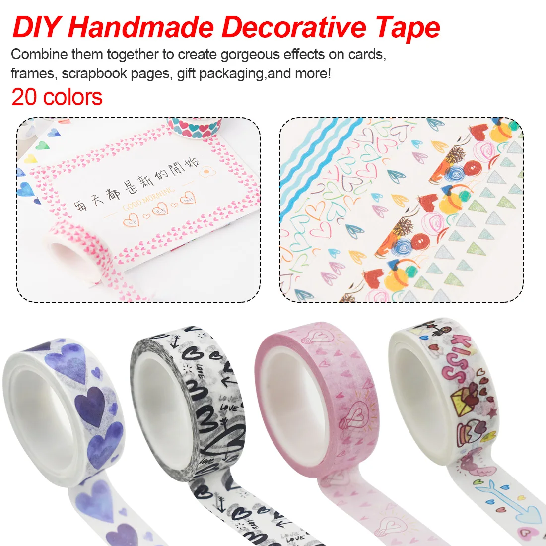 Набор для скрапбукинга в виде сердца декоративная клейкая лента дневника Alblum Diy |