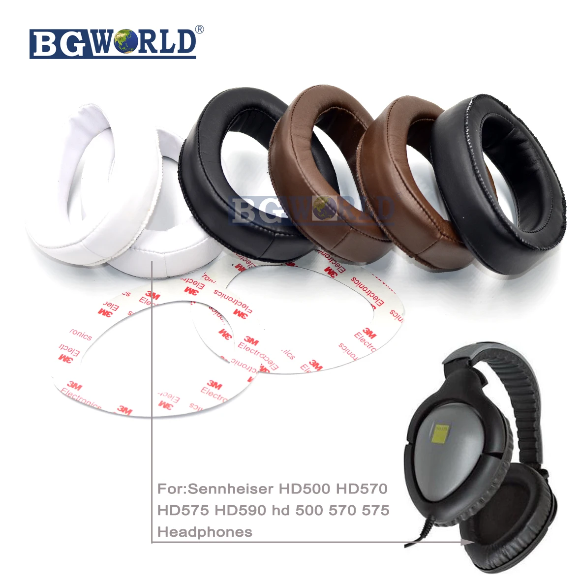 Новые сменные амбушюры BGWORLD подушечки поролоновые для Sennheiser HD500 HD570 HD575 HD590 hd 500 570 575