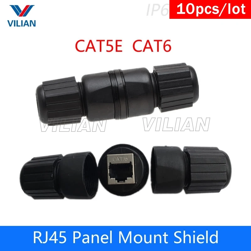 Металлическое Экранирование CAT5E CAT6 открытый RJ45 Панель Крепление LAN разъем Ethernet