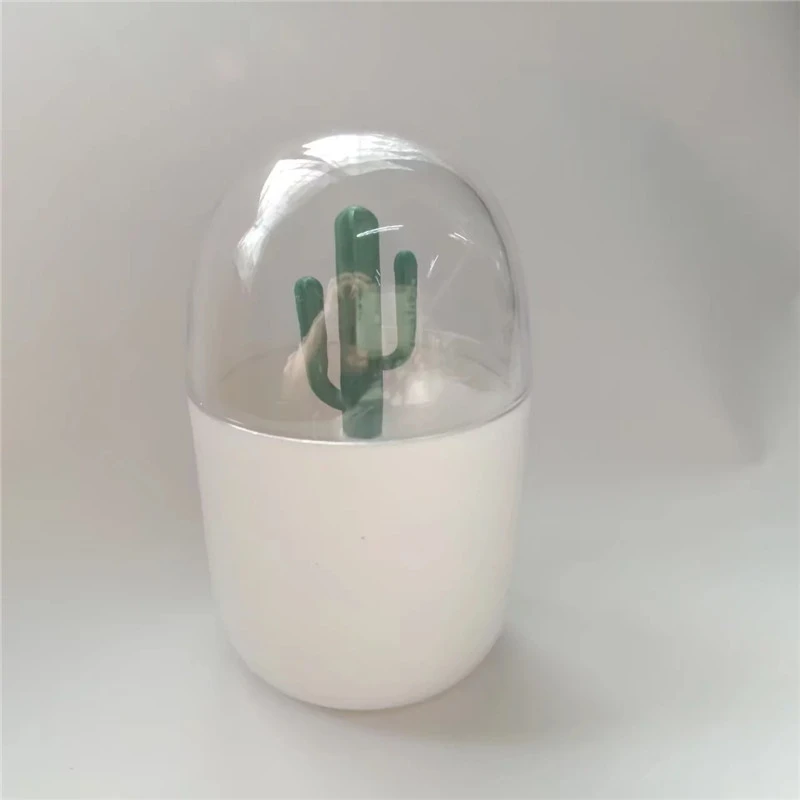Творческий зубочистка коробка с завода рабочего home decor кактус милый ватным