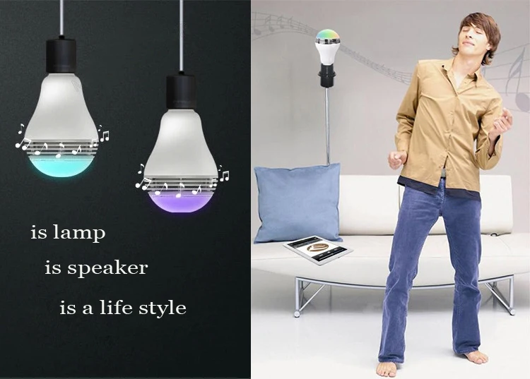 ПРИЛОЖЕНИЕ Смартфона Контролируемой Bluetooth 4.0 Smart LED Лампы Спикер Музыкальный