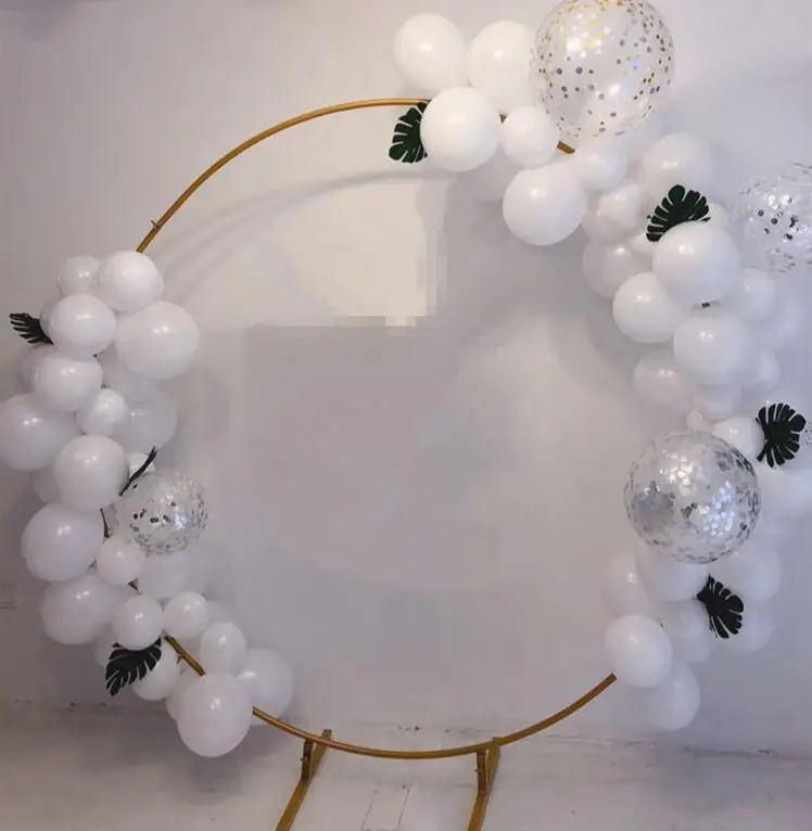 Настройка DIY Свадебный декор из кованого железа кольцо Арка фон однополюсная Арка Дверь открытый газон Шелковый цветок дверь полка стенд