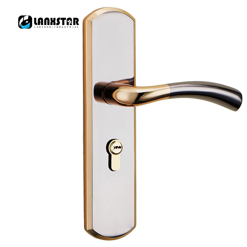 

New Simple 304 Stainless Steel Materials Machinery Silent Handles Locker Copper Core Split Handle Lock