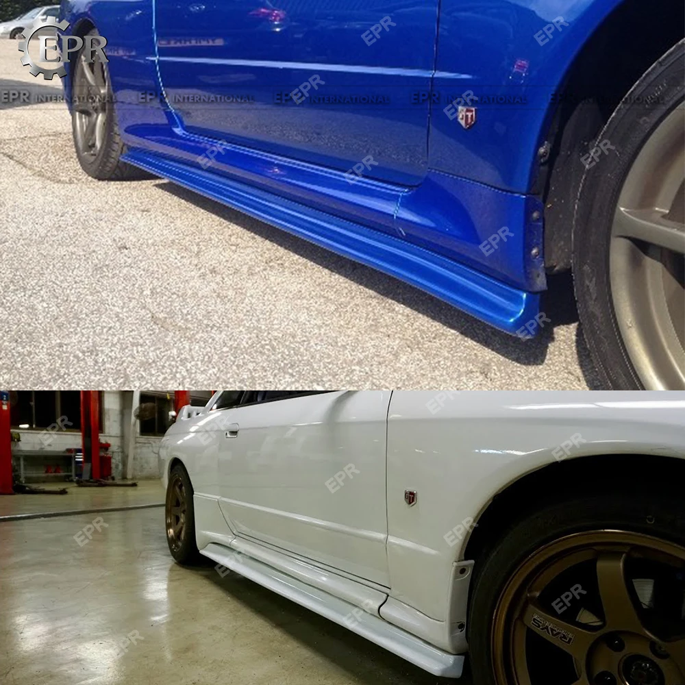 Для Nissan Skyline R34 GTR FRP стекло волокно Nismo боковая юбка расширение(189 см) обвес тюнинг для R34 волокно стекло Nismo расширение