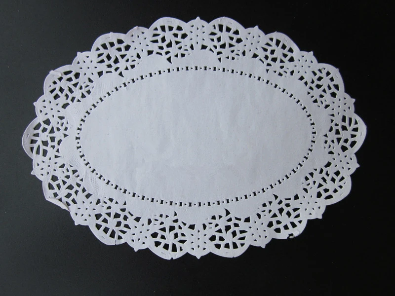 

6,5*9 дюймов овальные эллипс белые кружевные бумажные салфетки рождественские украшения для вечеринки коврик для торта печенья Бесплатная д...