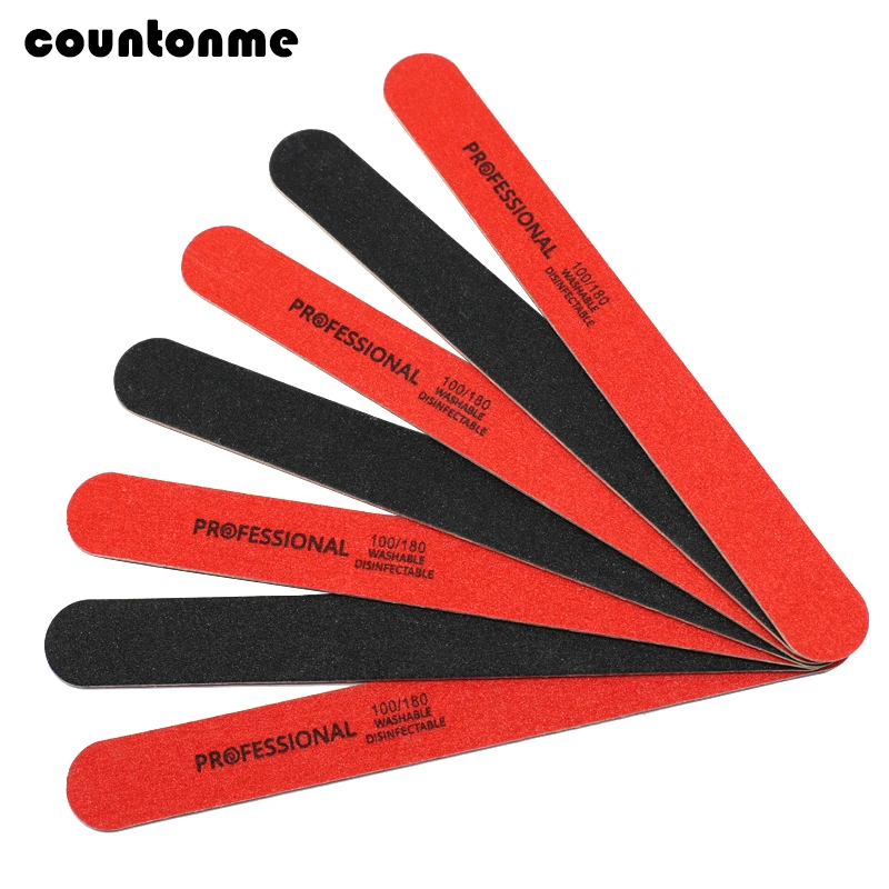 

10Pcs Professional Wood Nail Files 100/180 Lime a Ongle Disposable Slim Sanding Block Sandpaper Manicure Tools Cuticle Remove
