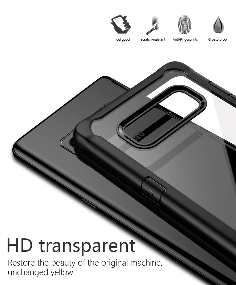 Для Samsung Galaxy Note 8 Дело Роскошные ТПУ акриловая задняя крышка для плотная Чехол