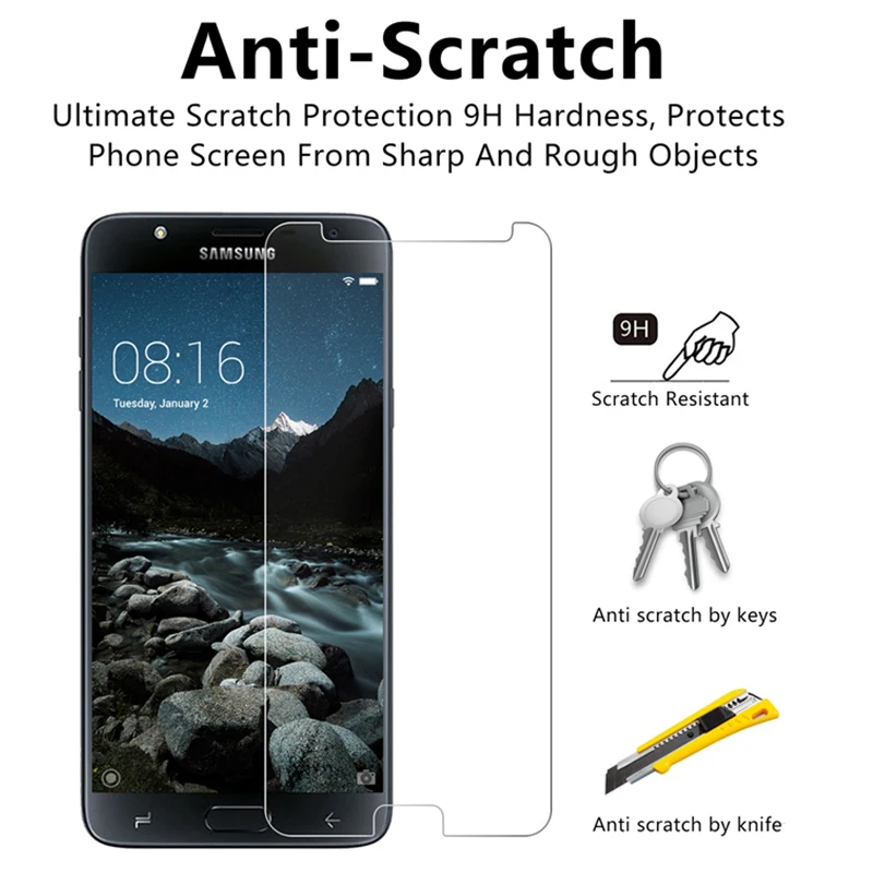 Защитное закаленное стекло для Samsung Galaxy J5 2016 Prime J3 J4 J6 2018 Pro Plus чехол телефона