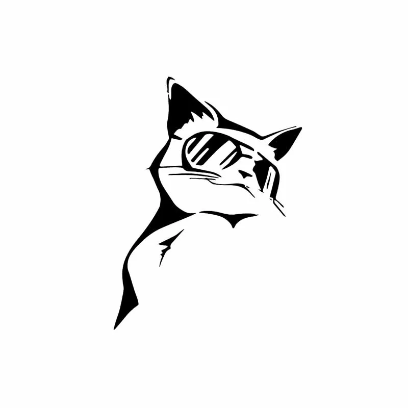 YOJA 18.2X24.5CM Wall Stickers Toilet Decal Funny Cat In Glasses Animals Pets T5-0099 | Дом и сад