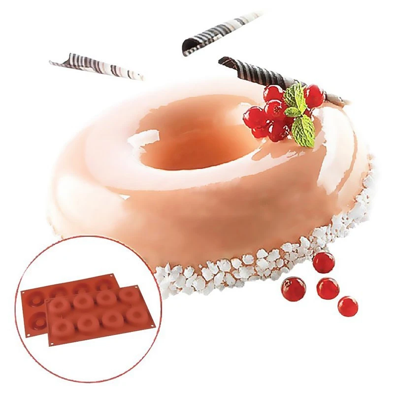 Aomily DIY 8 отверстий форма для пончиков Маффин десертная чашка мороженое