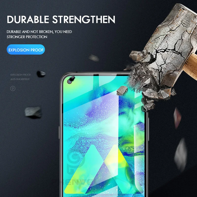 2 шт протектор экрана для samsung A80 M40 9H 2.5D Защитное стекло для samsung Galaxy M30 A90 A20 M10 A9 закаленное стекло