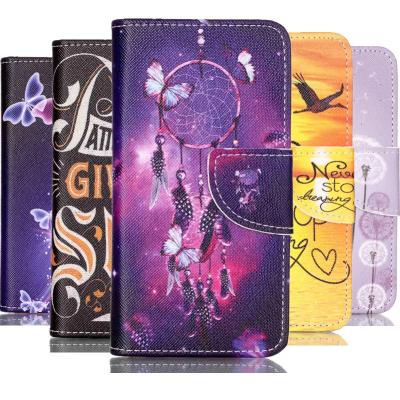 Чехол для Huawei P10 чехол бумажник кожаный Ловец снов башня Бабочка ETUI hoesje Coque P 10