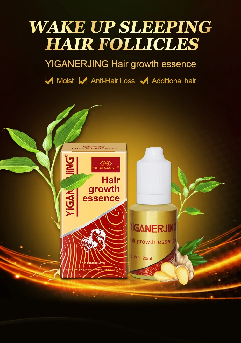 

YIGANERJING Treatment for hair loss Hair Growth Products Essence Hair Liquid damage hair repair treatment Dense Hair Fast Grow