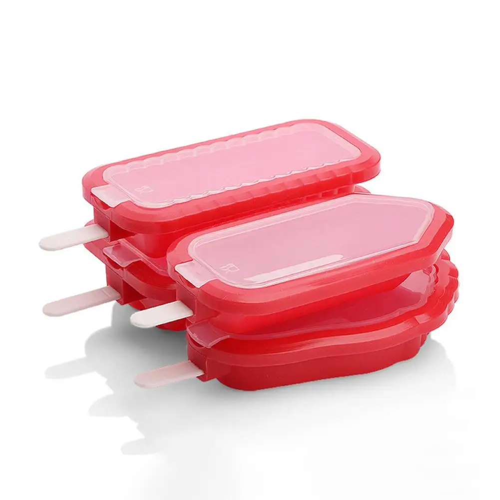 4Pcs Silicone Ice Cream Popsicle Mould Summer Non-toxic Mold Innovative Cute Homemade Stick Maker |