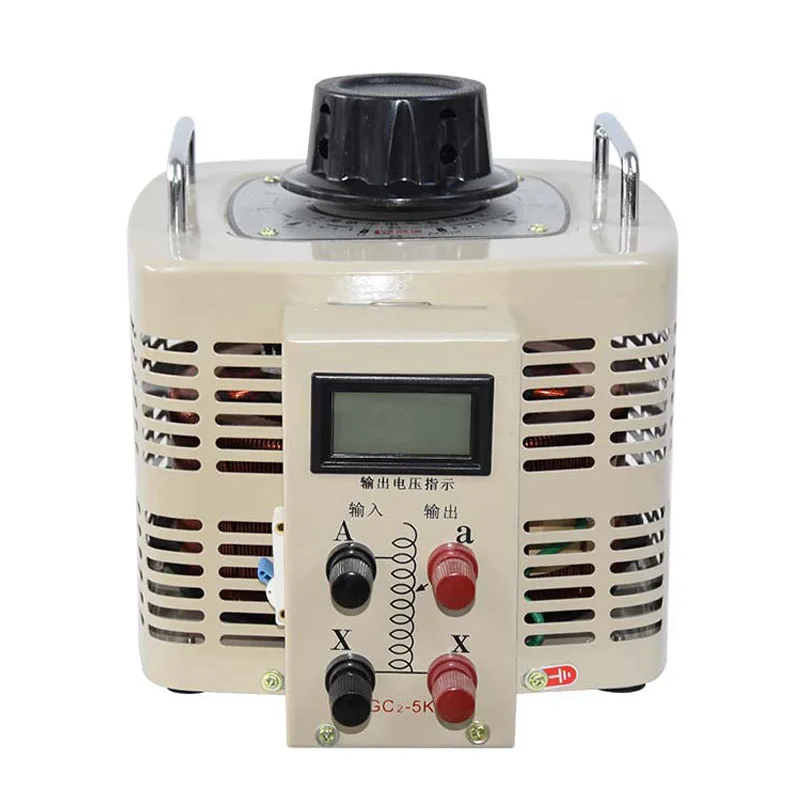 

Single-Phase Digital Voltage Regulator Input 220V Output 0-250V Digital Variable Transformer 5000W Voltage Regulator TDGC2-5kva