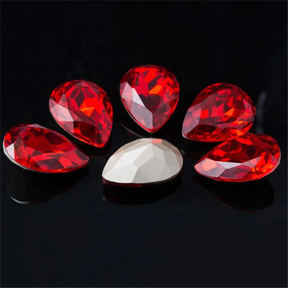 Прозрачные стразы сделай сам в форме Сиама красные капельки для украшения