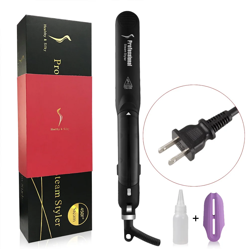 US Plug - Gift Box Профессиональные аргановое масло Паровая выпрямитель для волос плоский Утюг инъекций живописи 450F Выпрямители для волос Уход за волосами Инструменты для укладки волос - Цвет: US Plug - Gift Box