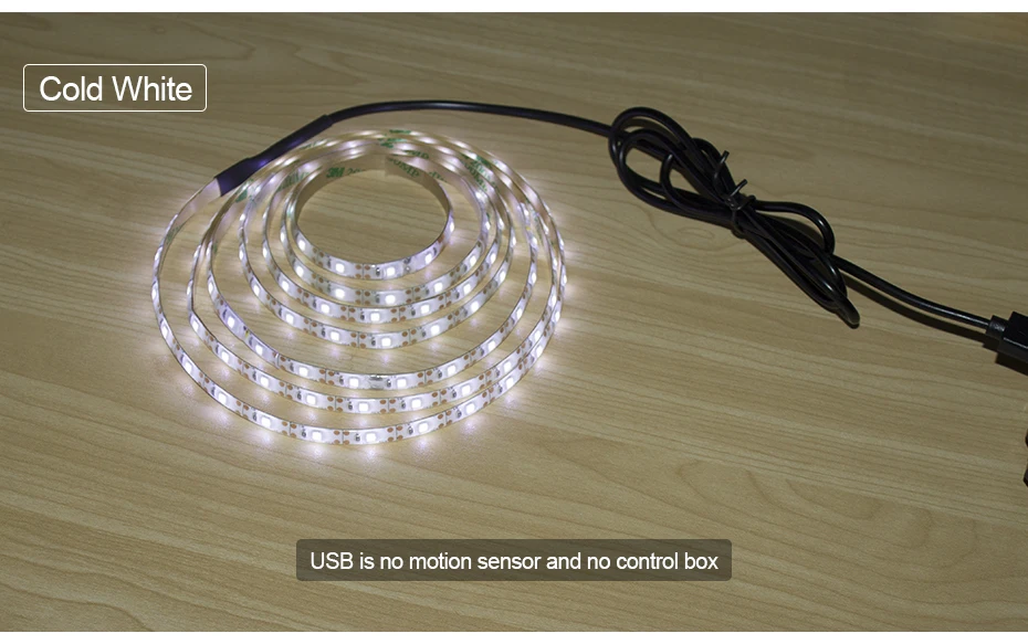 Гибкий светодиодный светильник 2835SMD USB, водонепроницаемый IP65 датчик движения, светодиодный ленточный светильник s 1 м/2 м/3 м, 60 светодиодов/м, светодиодная лента