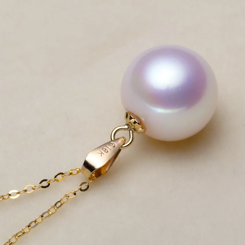 

MINTHA 18K Yellow Gold pendant pearl Jewelry necklaces pendant for women send 925 silver necklace