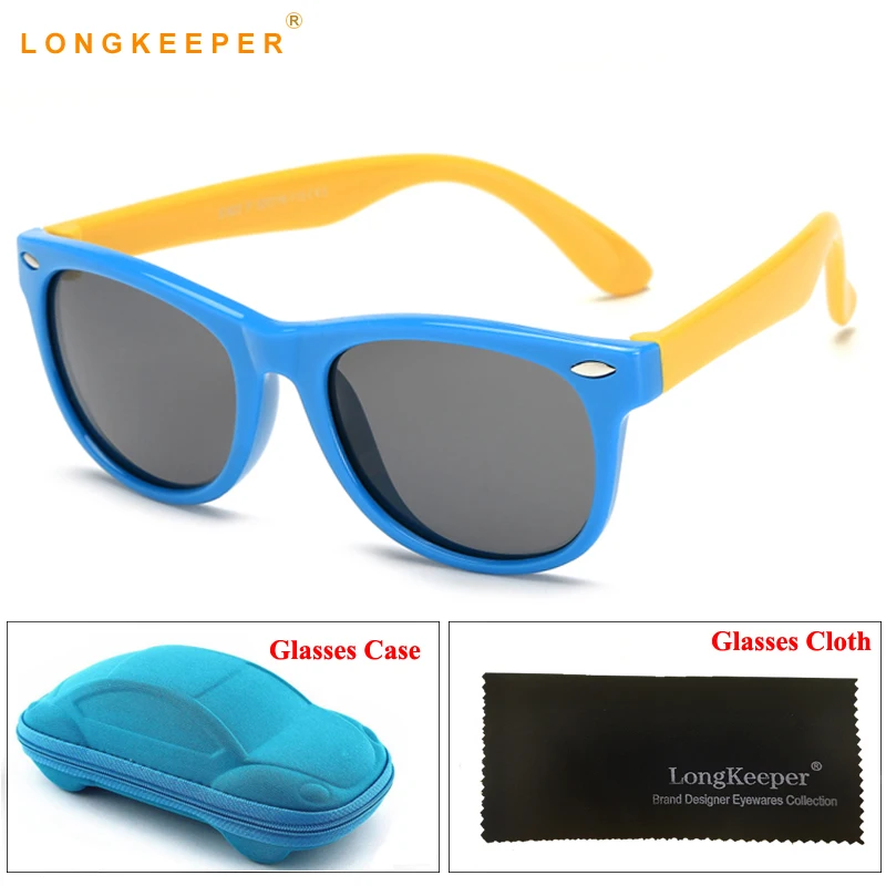 LongKeeper гибкие очки Детские поляризованные линзы высокой четкости для детей Детское зеркало солнечные очки с покрытием, UV400 детей, рыбной ловли, с коробкой