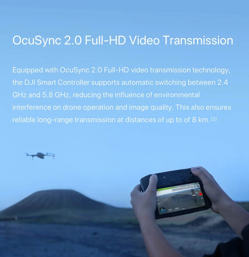 Умный контроллер DJI Mavic 2 для DJI Mavic 2 Pro Mavic 2 Zoom с дисплеем 5,5 дюйма 1080 p, настраиваемая Система Android OcuSync 2,0