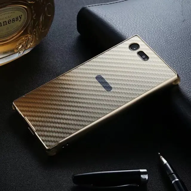 2 в 1 чехол для sony Xperia X Compact XZ1 XZ1 Compact XA2 XA2 Ultra L2 металлический бампер+ углеродное волокно зерно PC задний жесткий матовый чехол