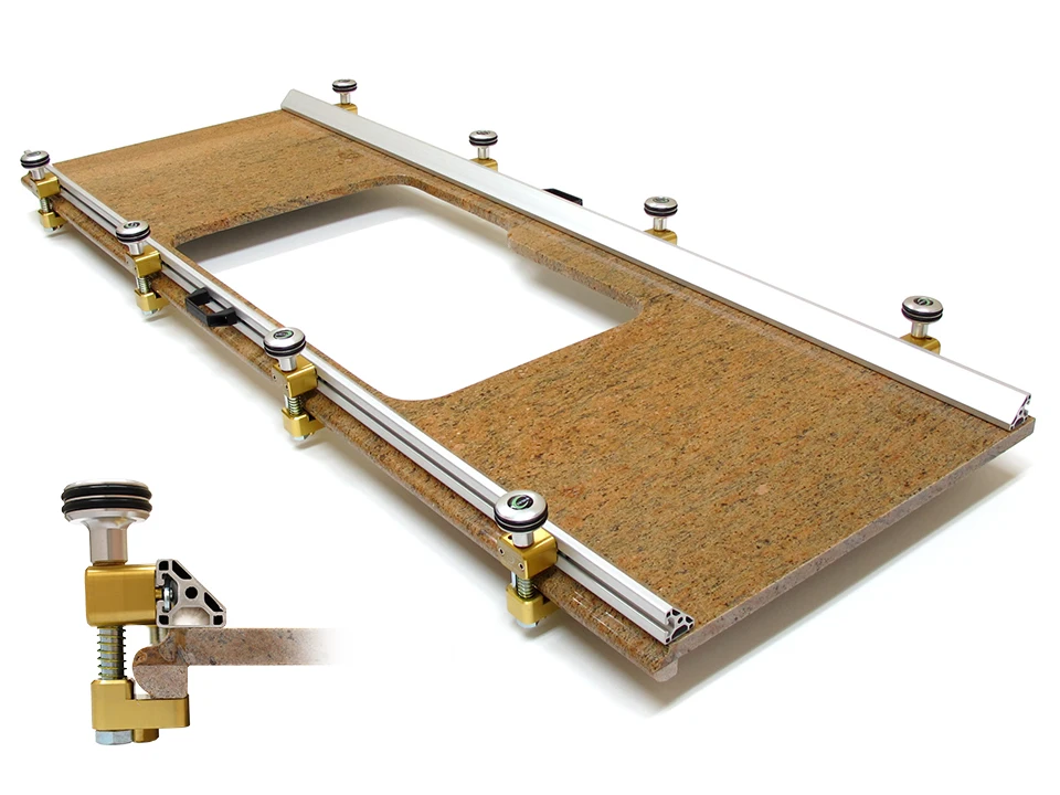 4' 6' 8ft granite sink hole saver set for stone countertops slab