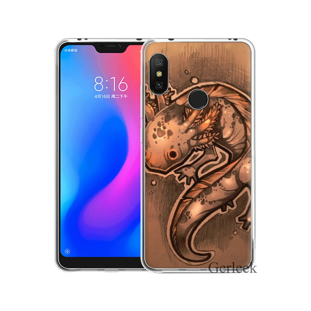 Чехол для телефона с милыми животными Axolotl Xiaomi Mi 5 5S 6 8 SE A1 A2 5X 6X Lite Mix 2S F1