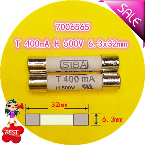 Предохранитель T 400mA H500V 7006565 189140 6 3x32 мм трубка Предохранителя|Перемычки| |