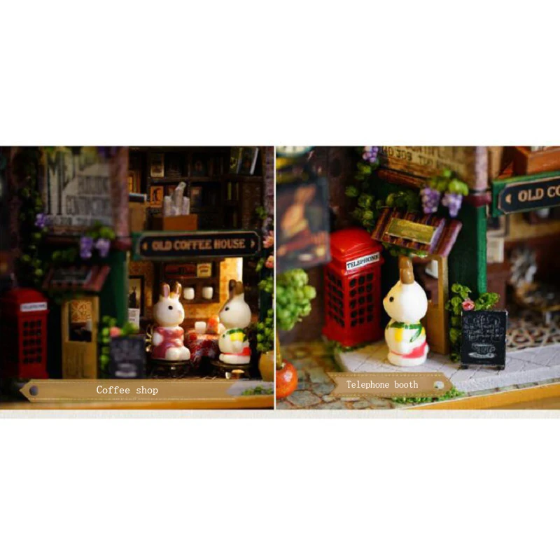 Diy миниатюрная сцена деревянные миниатюрные театральные игрушки светодиодные