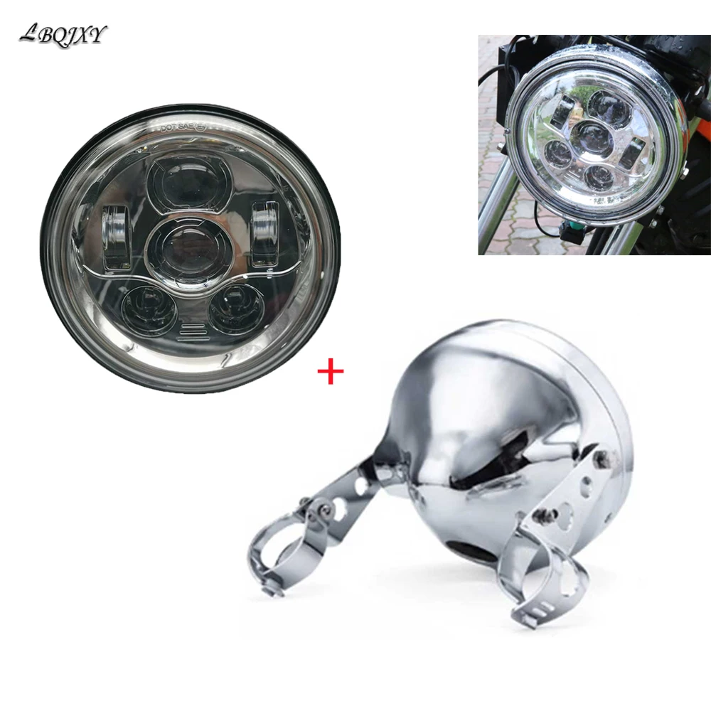 7 Inch Projector Led Headlight and Lamp Shell or Headlamp for Motorcycle Hornet Suzuki Yamaha | Автомобили и мотоциклы