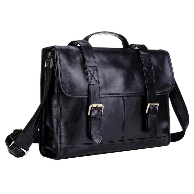 Натуральная Кожа Мужчины Бизнес-Портфель Мужская Сумка Сумки Плеча Сумку Мешок