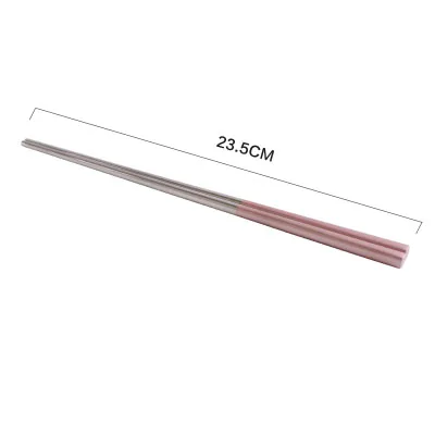 Silver-Chopsticks Набор столовых приборов из нержавеющей стали, столовые вилки, нож, десертные ложки, ложка для размешивания кофе, фруктовые ForksTableware, поставщик домашнего ресторана - Цвет: Silver-Chopsticks