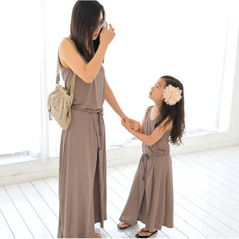 2018 Summer Style Mother Daughter Dresses Cotton Fashion Long Mom And Dress Retail Family Clothing | Мать и ребенок