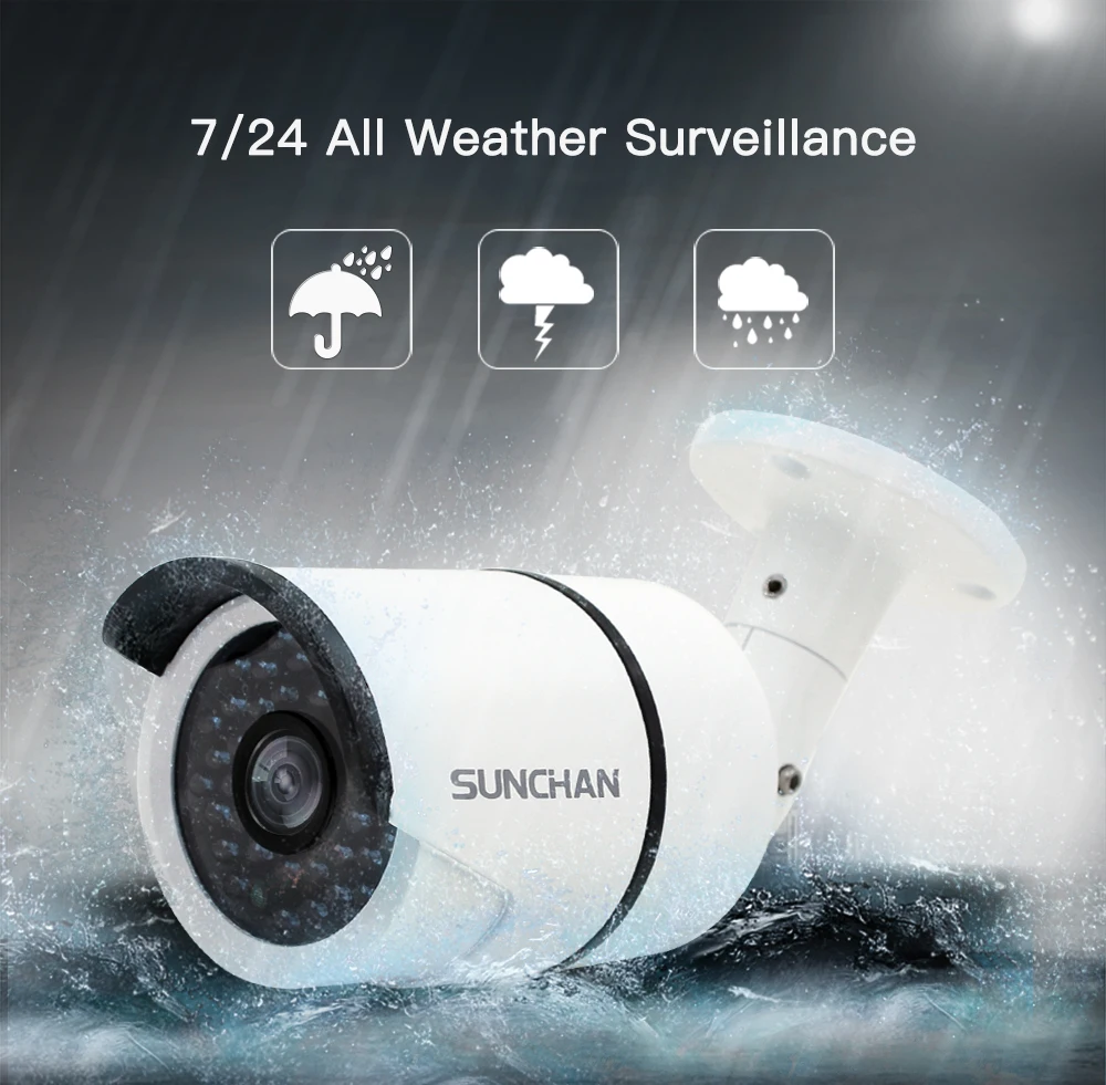 SUNCHAN 1080 P AHD безопасности камера Открытый водостойкий 36 шт. ИК светодио дный ночное
