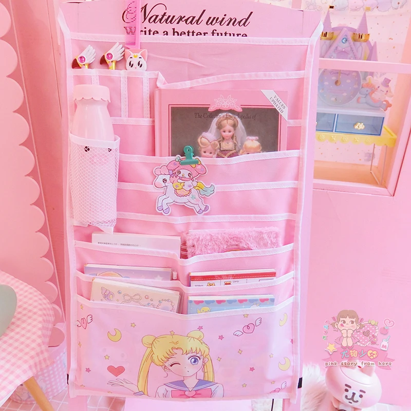 Мультяшные Сейлор Мун Хелло Китти моя мелодия Cinnamoroll pompomparin косметические сумки настенные подвесные органайзеры сумка для хранения косметики сумки