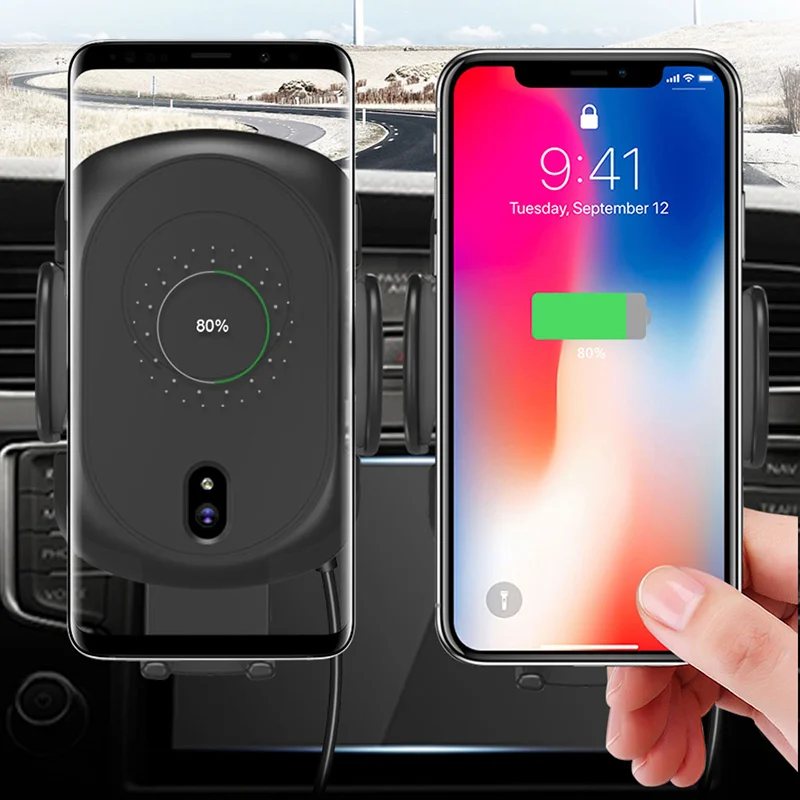 10 Вт беспроводное автомобильное зарядное устройство для iPhone XS Max Быстрая