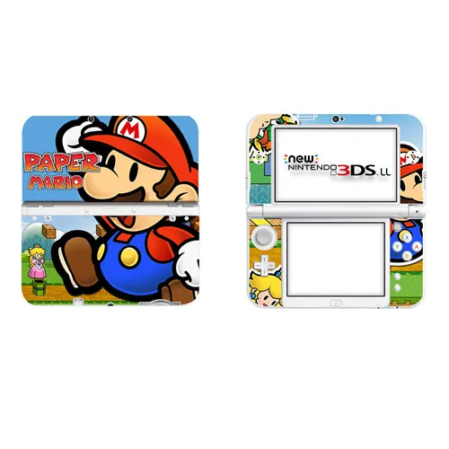 DSLL0043 Супер бумага Марио виниловая наклейка на кожу Наклейка для нового 3DS XL Скины Наклейка s для нового 3DS LL виниловая Защитная Наклейка - Цвет: DSLL0043