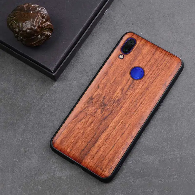 3 Резной деревянный ящик для Xiaomi redmi note 7 Xiaomi redmi note 7 pro противоударный чехол TPU бампер чехол redmi note 7 Чехол деревянный корпус - Цвет: 3