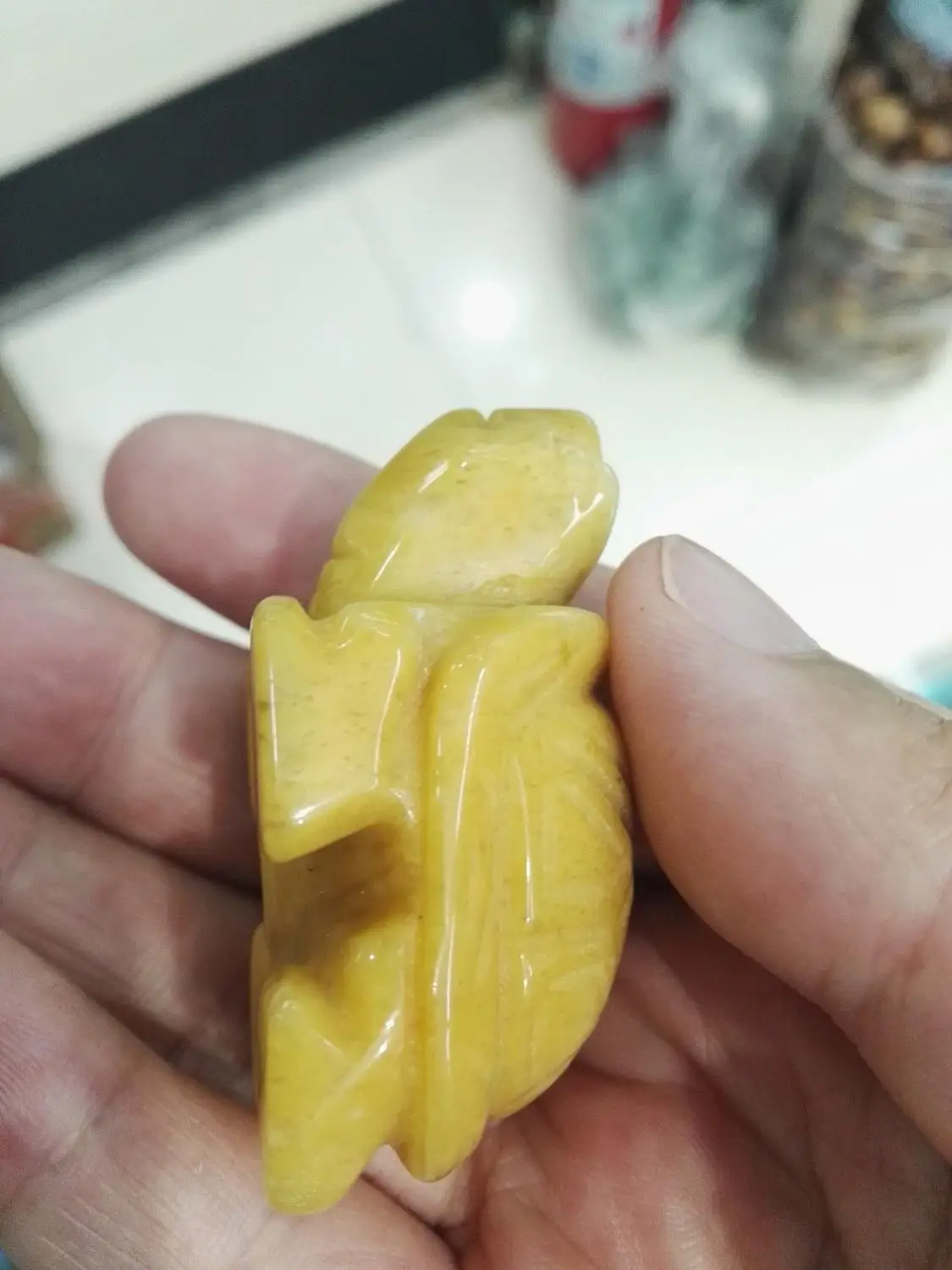 Hand carved natural yellow jade turtle ornaments | Дом и сад