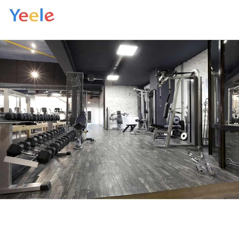 

Фон для студийной фотосъемки с изображением тренажерного зала и фитнеса Yeele