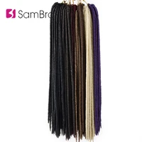 sambraid faux soft locs crochet braids hair 18inch synthetic braiding hair 24 rootspack crochet hair extensions soft dreadlocks