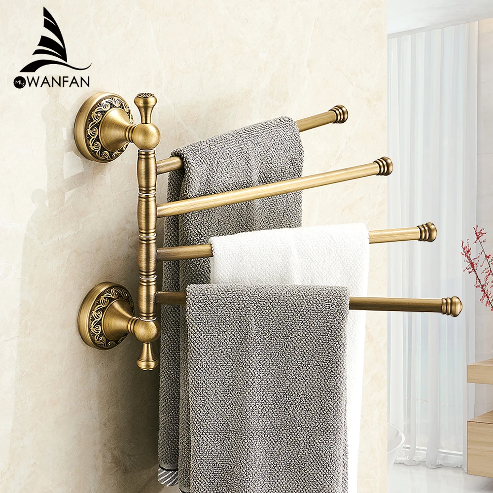 Вешалка для полотенец 3 4 яруса античный латунный держатель вешалка ванны штанов