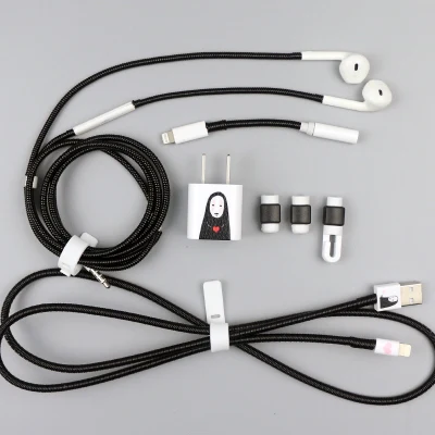 style 7 Модный кабель Saver протектор намотки кабеля usb зарядный шнур для наушников Органайзер обертывание зарядное устройство Наклейка для iPhone - Цвет: style 7
