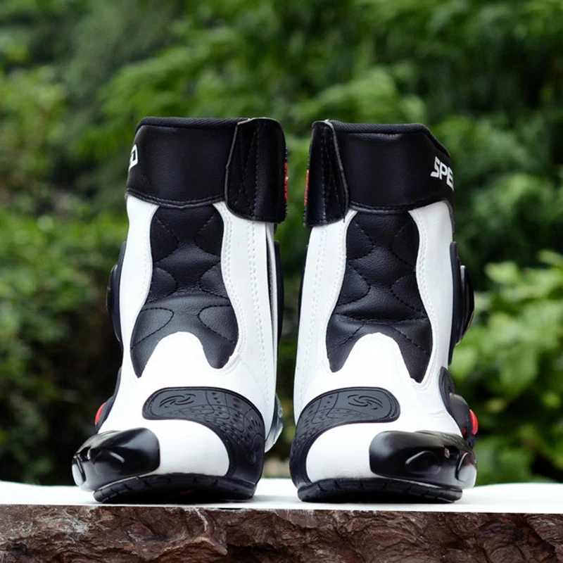 Байкерские сапоги для мотокросса из микрофибры|motocross shoes|speed bikerspro biker speed |