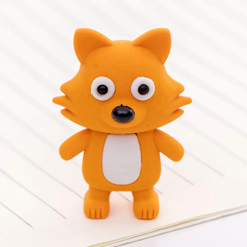 Новый резиновый ластик в виде животных 48 шт./лот/канцелярские принадлежности для