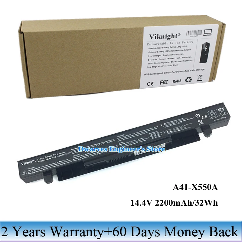 4 ячейки A41 X550A батарея для Asus X550C X450 X450C X452 X550B X550D X550V 450VE F450V F450VB F450VC F550 14 V 2600mAh|battery for