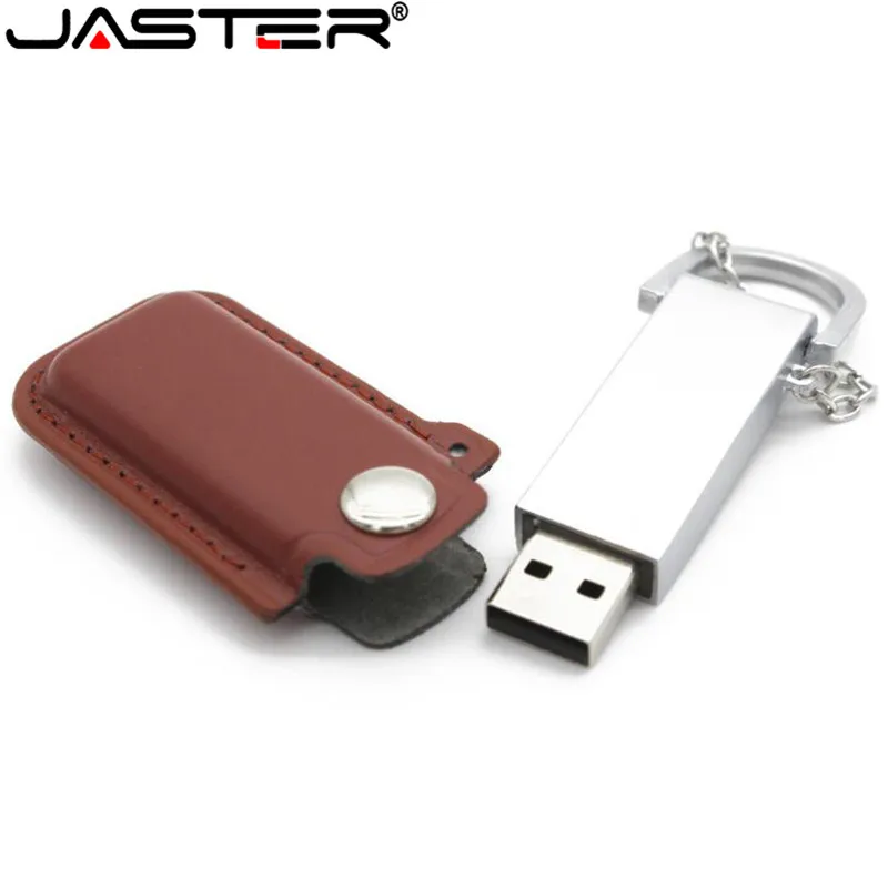 JASTER usb 2,0 Модный 2 цвета кожаный USB флеш-накопитель 4 ГБ 8 ГБ 16 ГБ 32 ГБ брелок Флешка 32 ГБ флеш-карта памяти, флеш-накопитель